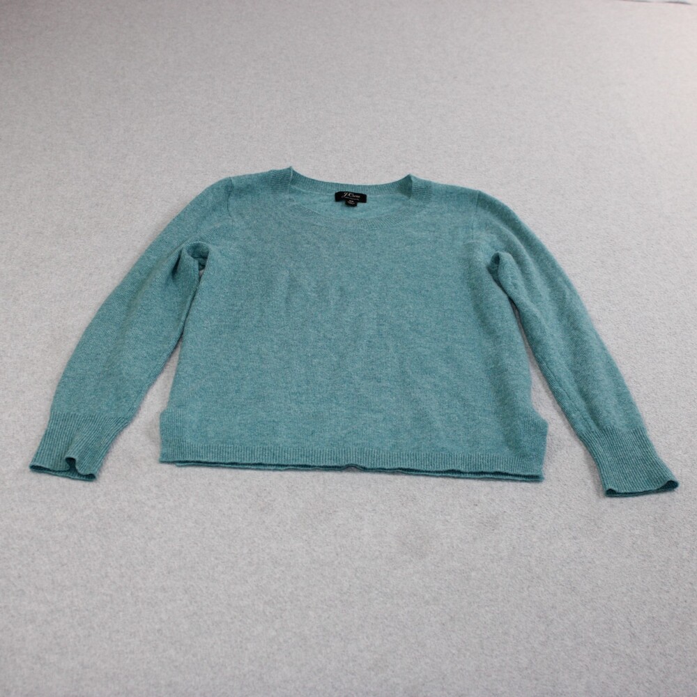 J Crew Cashmere Sweater Women XS Green Lightweight Heritage Academia Capsule